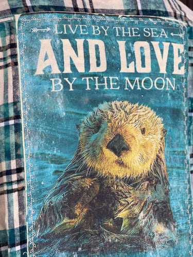 SEA OTTER Art Flannel- Distressed Siesta key Plaid